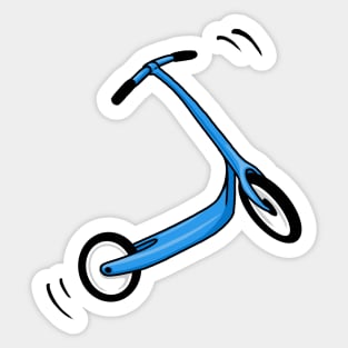 Retro Toy Scooter Blue Sticker